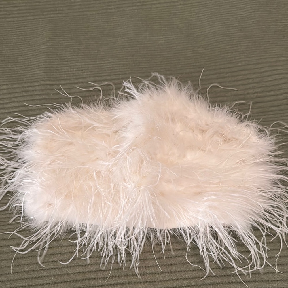 strapless feather top